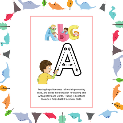 Alphabet Tracing and Colouring the letters - Work sheet